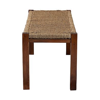bali & pari Hermes Natural Seagrass Accent Bench