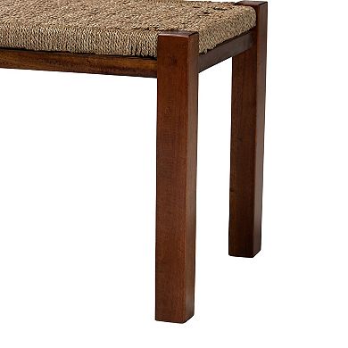bali & pari Hermes Natural Seagrass Accent Bench