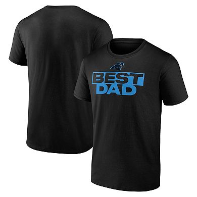 Men's Black Carolina Panthers Best Dad T-Shirt