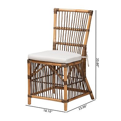 bali & pari Kim Natural Rattan Dining Chair