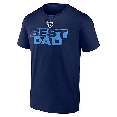 Men's Navy Tennessee Titans Best Dad T-Shirt