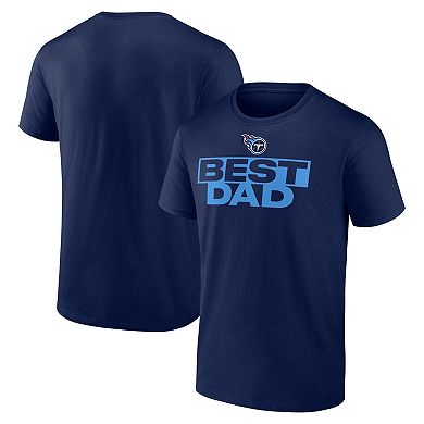 Men's Navy Tennessee Titans Best Dad T-Shirt
