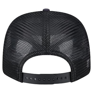 Men's New Era Navy/Black Tennessee Titans Adventure Drinks Pattern 9SEVENTY Stretch-Snap Hat