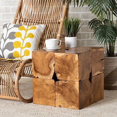 bali & pari Eldora Natural Teak Root End Table