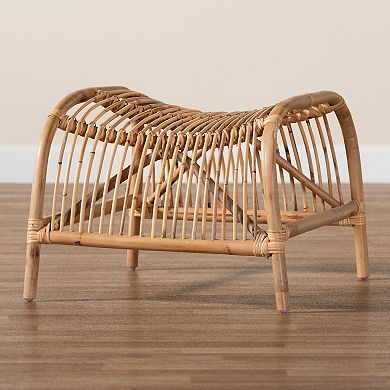 bali & pari Lamaria Natural Rattan Footstool