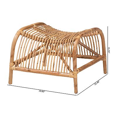 bali & pari Lamaria Natural Rattan Footstool
