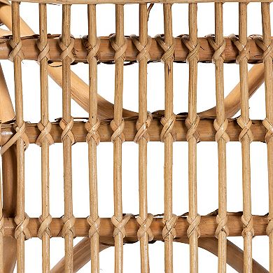 bali & pari Earvin Natural Rattan Footstool