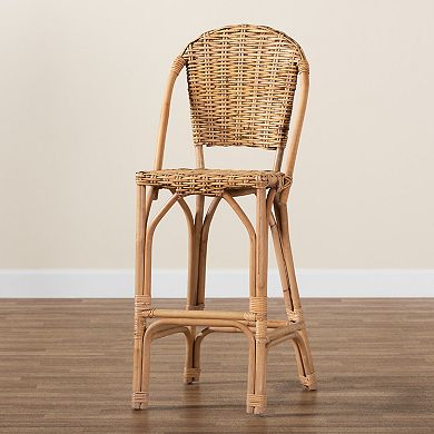 bali & pari Neola Natural Rattan Bar Stool