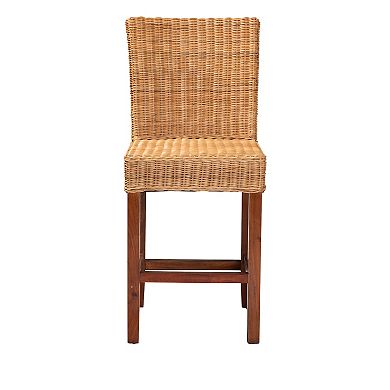 bali & pari Racquel Natural Rattan Counter Stool