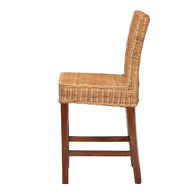bali & pari Racquel Natural Rattan Counter Stool