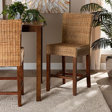bali & pari Racquel Natural Rattan Counter Stool
