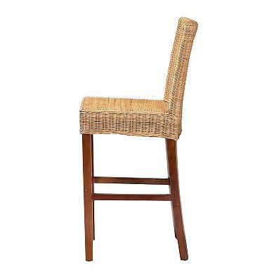 bali & pari Racquel Natural Rattan Bar Stool