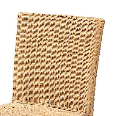 bali & pari Racquel Natural Rattan Bar Stool