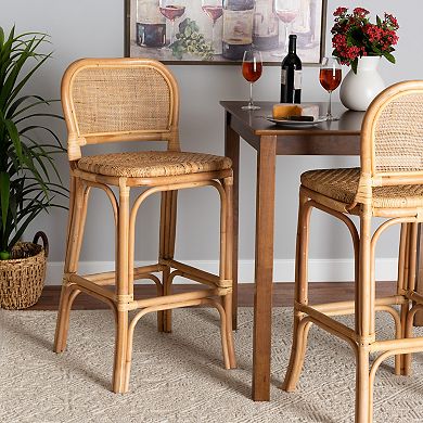 bali & pari Adrena Natural Rattan Bar Stool