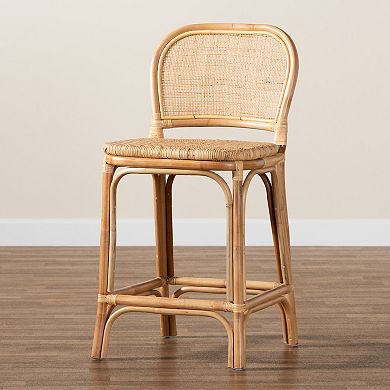 bali & pari Adrena Natural Rattan Counter Stool