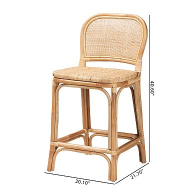 bali & pari Adrena Natural Rattan Counter Stool