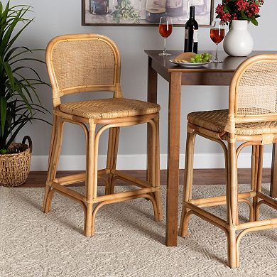 bali & pari Adrena Natural Rattan Counter Stool