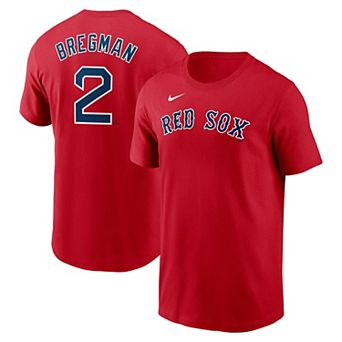 Men's Nike Alex Bregman Red Boston Red Sox Fuse Name & Number T-Shirt