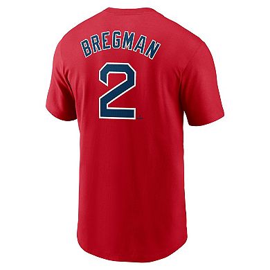 Men's Nike Alex Bregman Red Boston Red Sox Fuse Name & Number T-Shirt