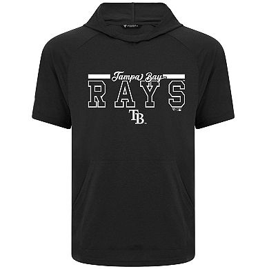 Men's Levelwear Black Tampa Bay Rays Phase Vanguard Hoodie T-Shirt