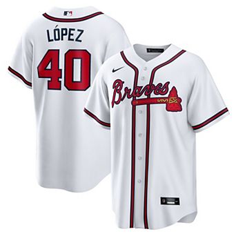 Men's Nike Reynaldo Lopez White Atlanta Braves Home Replica Jersey