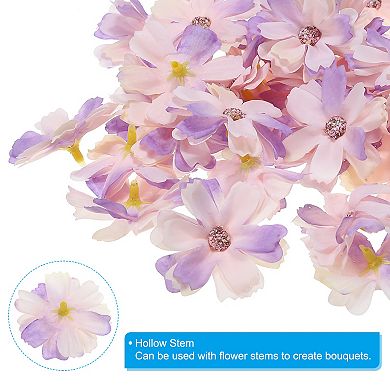 1.77" Artificial Multi-layered Flower Heads, 50 Pack Silk Multi-layered Fake Flowers Heads