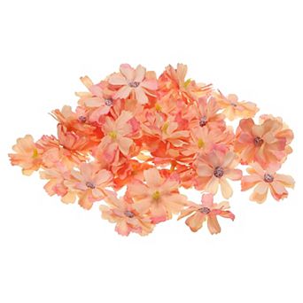 1.77" Artificial Multi-layered Flower Heads, 50 Pack Silk Multi-layered Fake Flowers Heads