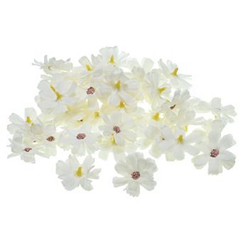 1.77" Artificial Multi-layered Flower Heads, 50 Pack Silk Multi-layered Fake Flowers Heads