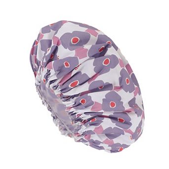 1 pc Women Flower Pattern Shower Cap for Bathroom Business Travel