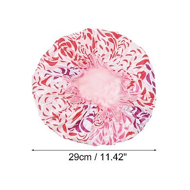 1 Pc Women Waterproof Stripe Shower Cap for Bathroom Vacation Hotel Travel