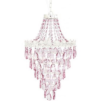 Pendant Chandelier - Pink Sapphire, 12" x 12" x 20"