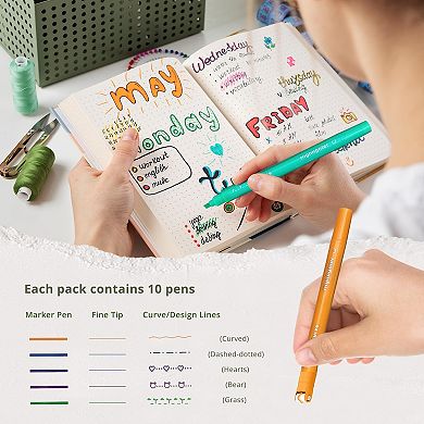 Simply Genius Cool Markers & Pattern Pens - Cute Stuff for School