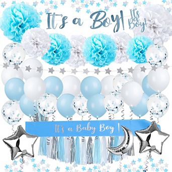 EpiqueOne 68 pc “It’s A Boy” Baby Shower Party Decor Kit