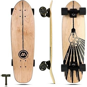 Complete Skateboard 27.5" x 7.5" Canadian Maple Wood Double Kick Concave Deck