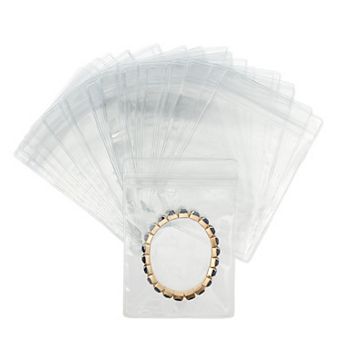 100 Pack Small Plastic Jewelry Bags for Earrings, Necklaces, 3.5 x 5.15 In