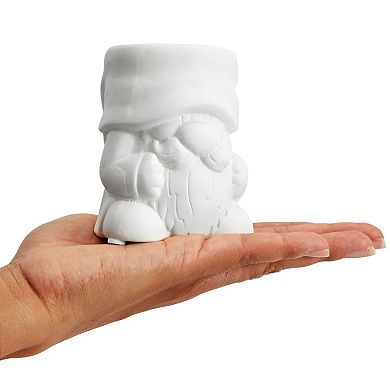Set of 4 Paint Your Own Ceramic Gnome Planter Set, Garden Gnome Designs
