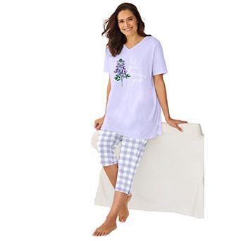 Only Necessities Plus Size Capri Pajamas