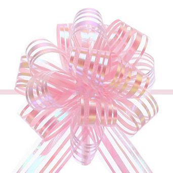 5 pc 4" Organza Pull Bow Metallic Gift Wrapping Bows Ribbon Yarn for Wedding Baskets Presents