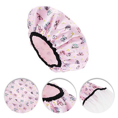 Women Fluttering Butterfly Bath Cap for Bathroom Business Travel 1 Pc