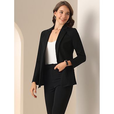 Business Blazer for Women's Casual Long Sleeve Work Office Open Front Suit Jacket