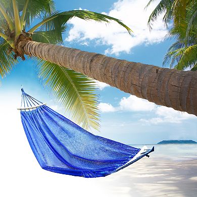 Durable Hammock with Stick for Outdoor 114.18" Length 1 Pc