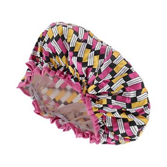 Women Small Square Bath Cap for Bathroom Business Travel 1 pc