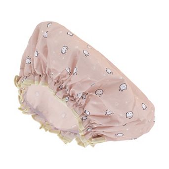 Women Cat Pattern Bath Cap for Bathroom Business Travel 1 pc