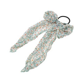 Grace Floral Bow Scrunchies Hair Ties 1 pc