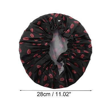 Women Durable Double Layer Bath Cap for Bathroom Business Travel 1 Pc