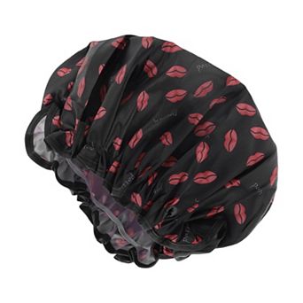 Women Durable Double Layer Bath Cap for Bathroom Business Travel 1 pc