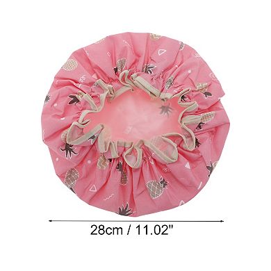 Women Pineapple Bath Cap for Bathroom Business Travel 1 Pc