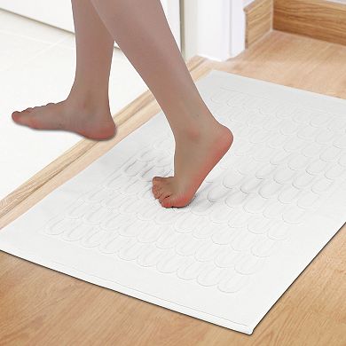 1Pcs Textured Cotton Bath Mat Hotel Reversible Water Absorbent Rug Thick Shower Foot Carpet 20"x32"