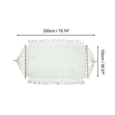Durable Hammock for Outdoor 78.74"x39.37" White 1 Pc