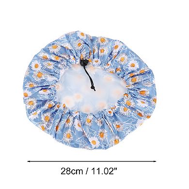 Women Flowers Bath Cap for Bathroom Business Travel 1 Pc